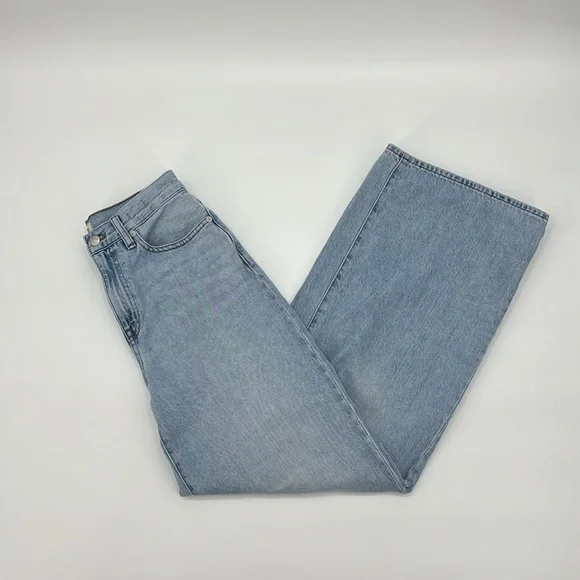Madewell Superwide-Leg Jeans in Ahern Wash Airy Denim Edition size 26 NO611 - Picture 7 of 11